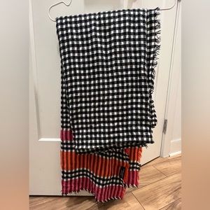ZARA CHECKERED SCARF with Frayed Hem